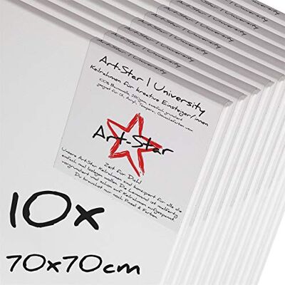 ART 10x Chassis ENTOILÉ UNIVERSITÉ 70x70cm Toiles sur châssis 70x70 cm Toile préimprégnée, prêts à Peindre, châssis avec Toile - Publicité ART 10x Chassis ENTOILÉ UNIVERSITÉ 70x70cm Toiles sur châssis 70x70 cm Toile préimprégnée, prêts à Peindre, châssis avec Toile - Publicité