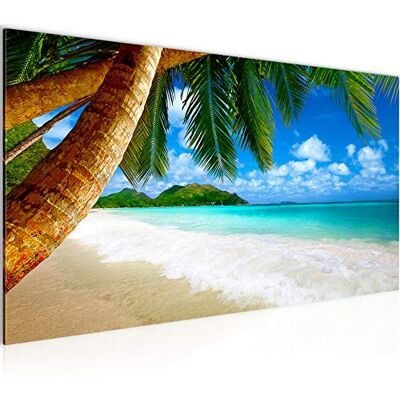 Tableau Decoration Murale Plage Palmiers 1 Partie Moderne Toile non tissée Salon Salle Mer Bleu Beige 608512a - Publicité Tableau Decoration Murale Plage Palmiers 1 Partie Moderne Toile non tissée Salon Salle Mer Bleu Beige 608512a - Publicité