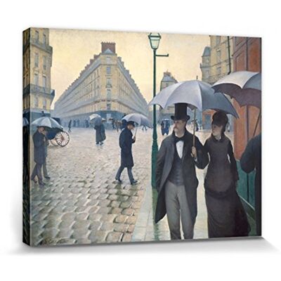 1art1 Gustave Caillebotte Poster Impression sur Toile Rue De Paris, Temps De Pluie, 1877 Affiche Murale XXL Encadrée Tendue sur Cadre en Bois Tableau 50x40 cm - Publicité 1art1 Gustave Caillebotte Poster Impression sur Toile Rue De Paris, Temps De Pluie, 1877 Affiche Murale XXL Encadrée Tendue sur Cadre en Bois Tableau 50x40 cm - Publicité