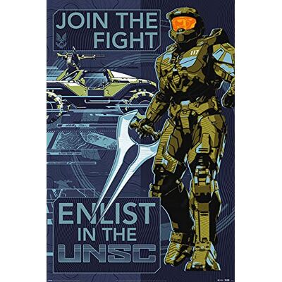 empireposter Poster Halo Infinite Join The Fight Games Dimensions : 61 x 91,5 cm - Publicité empireposter Poster Halo Infinite Join The Fight Games Dimensions : 61 x 91,5 cm - Publicité