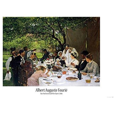 1art1 Albert Auguste Fourié Poster Un Repas De Noces À Yport, 1886 Affiche Murale 91x61 cm - Publicité 1art1 Albert Auguste Fourié Poster Un Repas De Noces À Yport, 1886 Affiche Murale 91x61 cm - Publicité