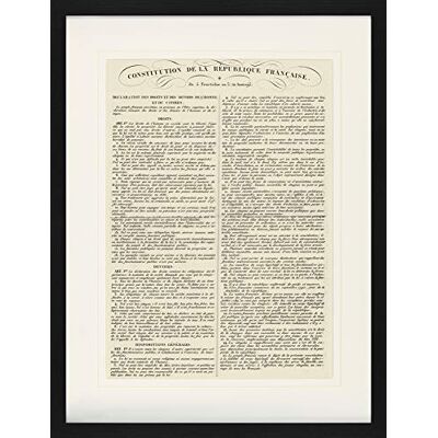 1art1 France Poster Constitution De La République Française, 22 Août 1795 Affiche Encadrée avec Passe-Partout Élégant Images Murales dans Un Cadre Photo 80x60 cm - Publicité 1art1 France Poster Constitution De La République Française, 22 Août 1795 Affiche Encadrée avec Passe-Partout Élégant Images Murales dans Un Cadre Photo 80x60 cm - Publicité
