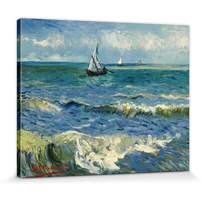 1art1 Vincent Van Gogh Poster Impression sur Toile Paysage Marin Près des Saintes-Maries-de-la-Mer, 1888 Affiche Murale XXL Encadrée Tendue sur Cadre en Bois Tableau 50x40 cm - Publicité 1art1 Vincent Van Gogh Poster Impression sur Toile Paysage Marin Près des Saintes-Maries-de-la-Mer, 1888 Affiche Murale XXL Encadrée Tendue sur Cadre en Bois Tableau 50x40 cm - Publicité