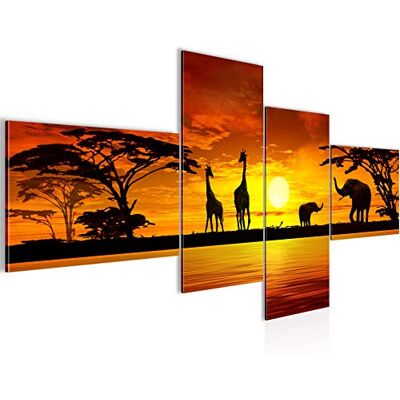 ART Tableau XXL Afrique Le Coucher Du Soleil 200 x 100 cm Impression sur Toile Intissee Decoration Murale Salon Chambre 000241a - Publicité ART Tableau XXL Afrique Le Coucher Du Soleil 200 x 100 cm Impression sur Toile Intissee Decoration Murale Salon Chambre 000241a - Publicité