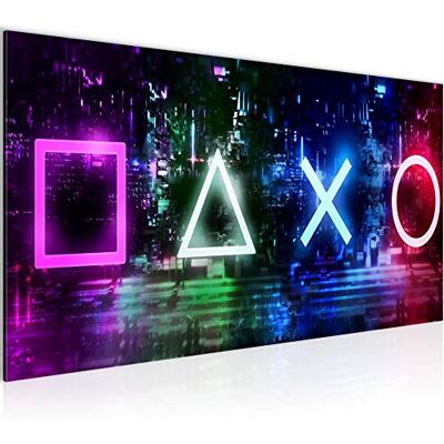 Tableau Decoration Murale Set Gamer 1 Partie Moderne Toile non Tissée Teenager Salle de Jeux Console Noir 038812a - Publicité Tableau Decoration Murale Set Gamer 1 Partie Moderne Toile non Tissée Teenager Salle de Jeux Console Noir 038812a - Publicité