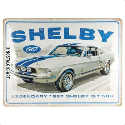 ART Plaque rétro, 30 x 40 cm, Shelby – 1967 GT 500 – Idée cadeau pour fans de Shelby, Official License Product (OLP), en métal, design vintage - Publicité ART Plaque rétro, 30 x 40 cm, Shelby – 1967 GT 500 – Idée cadeau pour fans de Shelby, Official License Product (OLP), en métal, design vintage - Publicité