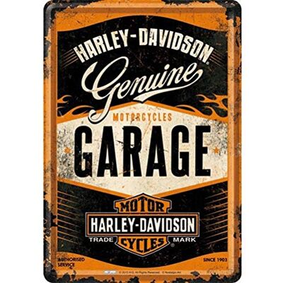 10281 Harley-Davidson Garage, Carte en métal, Multicolore, 10 x 14 cm - Publicité 10281 Harley-Davidson Garage, Carte en métal, Multicolore, 10 x 14 cm - Publicité