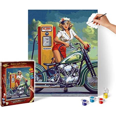 Schipper 609130875 Peinture par numéros – Route 66 – Tableaux de Peinture pour Adultes avec pinceaux et peintures acryliques 40 x 50 cm - Publicité Schipper 609130875 Peinture par numéros – Route 66 – Tableaux de Peinture pour Adultes avec pinceaux et peintures acryliques 40 x 50 cm - Publicité