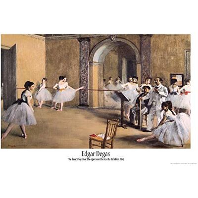 1art1 Edgar Degas Poster Le Foyer De La Danse A L'Opéra De La Rue Le Peletier, 1872 Affiche Murale 91x61 cm - Publicité 1art1 Edgar Degas Poster Le Foyer De La Danse A L'Opéra De La Rue Le Peletier, 1872 Affiche Murale 91x61 cm - Publicité