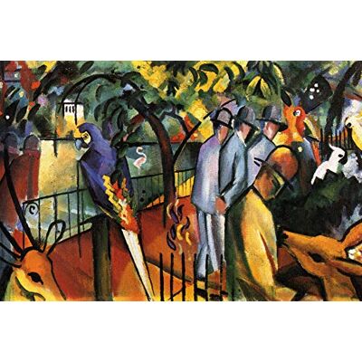 1art1 August Macke Posters XXL Jardin Zoologique I Affiche 120x80 cm - Publicité 1art1 August Macke Posters XXL Jardin Zoologique I Affiche 120x80 cm - Publicité