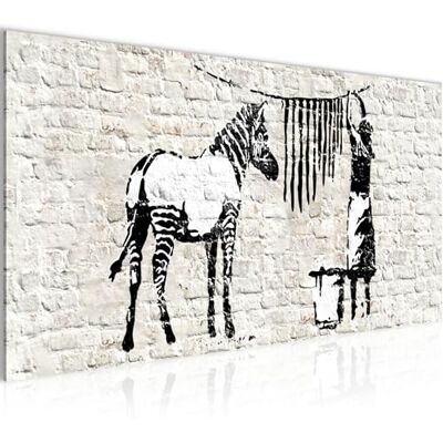 Tableau Decoration Murale Banksy Lavant Zèbre 1 Partie Moderne Toile Non tissée Salon Salle Graffiti Blanc 012912a - Publicité Tableau Decoration Murale Banksy Lavant Zèbre 1 Partie Moderne Toile Non tissée Salon Salle Graffiti Blanc 012912a - Publicité