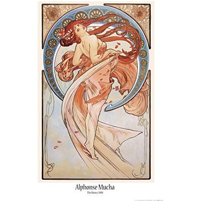 1art1 Alphonse Mucha Poster La Danse, 1898 Affiche Murale 91x61 cm - Publicité 1art1 Alphonse Mucha Poster La Danse, 1898 Affiche Murale 91x61 cm - Publicité