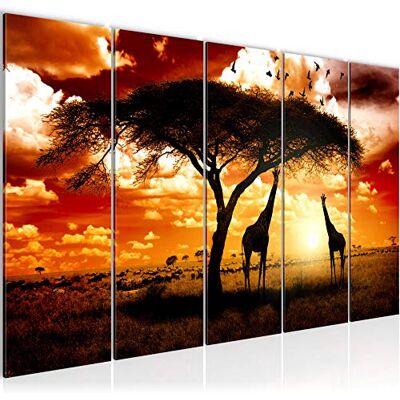 ART Peinture Afrique Le Coucher du Soleil Impression sur Toile intissee Decoration Murale Salon Chambre 001556b - Publicité ART Peinture Afrique Le Coucher du Soleil Impression sur Toile intissee Decoration Murale Salon Chambre 001556b - Publicité