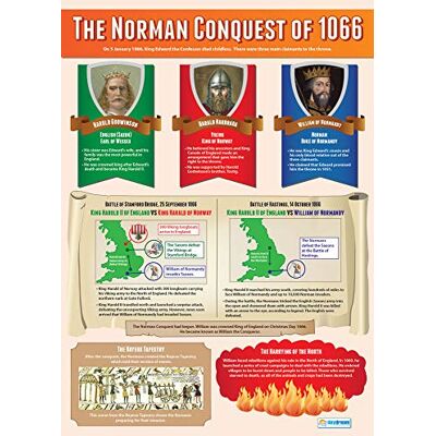 Daydream Education Poster The Norman Conquest Historique Papier brillant mesurant 850 mm x 594 mm (A1) Poster historique de classe Tableaux éducatifs - Publicité Daydream Education Poster The Norman Conquest Historique Papier brillant mesurant 850 mm x 594 mm (A1) Poster historique de classe Tableaux éducatifs - Publicité