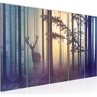 ART Peinture Forêt Cerf Impression sur Toile intissee Decoration Murale Salon Chambre 013456a - Publicité ART Peinture Forêt Cerf Impression sur Toile intissee Decoration Murale Salon Chambre 013456a - Publicité