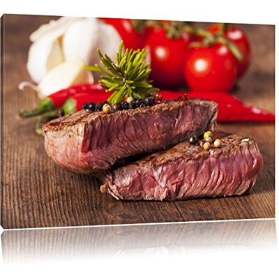 Pixxprint Juicy Pepper Steak Format: 60x40 on Canvas, Huge XXL Pictures Completely Framed with Stretcher, Art Print on Mural with Frame, Cheaper Than Painting Or Oil Painting, no Poster Or Poster - Publicité Pixxprint Juicy Pepper Steak Format: 60x40 on Canvas, Huge XXL Pictures Completely Framed with Stretcher, Art Print on Mural with Frame, Cheaper Than Painting Or Oil Painting, no Poster Or Poster - Publicité