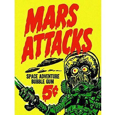 Wee Blue Coo Advert Mars Attacks Bubble Gum Alien Monster Saucer Wall Art Print Mur Décor 30 x 41 cm - Publicité Wee Blue Coo Advert Mars Attacks Bubble Gum Alien Monster Saucer Wall Art Print Mur Décor 30 x 41 cm - Publicité