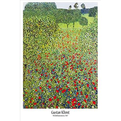 1art1 Gustav Klimt Poster Champ de Coquelicots, 1907 Affiche Murale 91x61 cm - Publicité 1art1 Gustav Klimt Poster Champ de Coquelicots, 1907 Affiche Murale 91x61 cm - Publicité