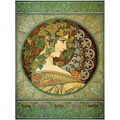 Wee Blue Coo Alphonse Mucha Laurel 1901 Old Master Painting Wall Art Print Mur Décor 30 x 41 cm - Publicité Wee Blue Coo Alphonse Mucha Laurel 1901 Old Master Painting Wall Art Print Mur Décor 30 x 41 cm - Publicité