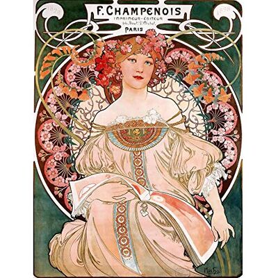 Wee Blue Coo Alphonse Mucha Champenois Old Master Painting Wall Art Print Mur Décor 30 x 41 cm - Publicité Wee Blue Coo Alphonse Mucha Champenois Old Master Painting Wall Art Print Mur Décor 30 x 41 cm - Publicité