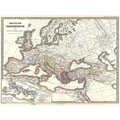 Wee Blue Coo Bumblebeaver 1865 SPRUNER Map The Roman Empire Under Constantine Vintage Poster Print 12x16 inch 30x40cm Carte Romain Ancien Affiche - Publicité Wee Blue Coo Bumblebeaver 1865 SPRUNER Map The Roman Empire Under Constantine Vintage Poster Print 12x16 inch 30x40cm Carte Romain Ancien Affiche - Publicité