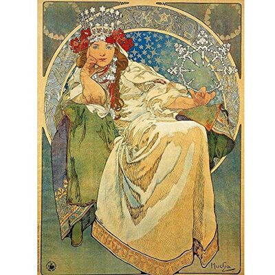 Wee Blue Coo Alphonse Mucha Princess Hyacinth 1911 Old Master Painting Wall Art Print Mur Décor 30 x 41 cm - Publicité Wee Blue Coo Alphonse Mucha Princess Hyacinth 1911 Old Master Painting Wall Art Print Mur Décor 30 x 41 cm - Publicité