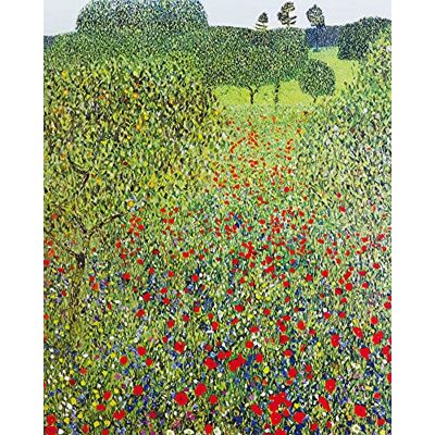 1art1 Gustav Klimt Poster Impression sur Toile Champ de Coquelicots, 1907 Affiche Murale XXL Encadrée Tendue sur Cadre en Bois Tableau 50x40 cm - Publicité 1art1 Gustav Klimt Poster Impression sur Toile Champ de Coquelicots, 1907 Affiche Murale XXL Encadrée Tendue sur Cadre en Bois Tableau 50x40 cm - Publicité