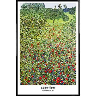1art1 Gustav Klimt Affiche Murale et Cadre (Plastique) Champ de Coquelicots, 1907 (91 x 61cm) - Publicité 1art1 Gustav Klimt Affiche Murale et Cadre (Plastique) Champ de Coquelicots, 1907 (91 x 61cm) - Publicité