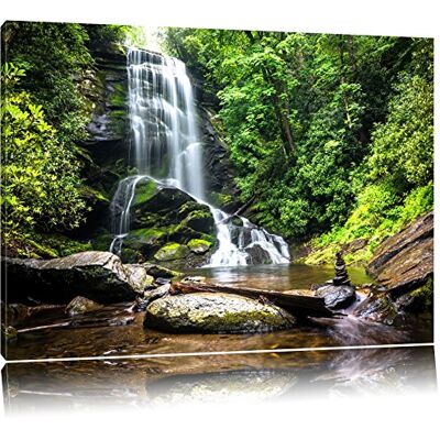 Pixxprint Belle cascade tropicale Format: toile 60x40auf, XXL énormes Photos complètement encadrés par la civière, l'impression de l'image Art mural avec cadre, moins cher que peintures à l'huile et de l'image, aucune affiche ou poster - Publicité Pixxprint Belle cascade tropicale Format: toile 60x40auf, XXL énormes Photos complètement encadrés par la civière, l'impression de l'image Art mural avec cadre, moins cher que peintures à l'huile et de l'image, aucune affiche ou poster - Publicité