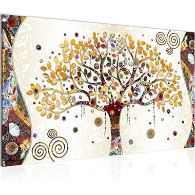 Tableau Gustav Klimt L'Arbre De Vie Moderne Tableau Decoracion Murale Abstrait Art Coloré Salle 004614a - Publicité Tableau Gustav Klimt L'Arbre De Vie Moderne Tableau Decoracion Murale Abstrait Art Coloré Salle 004614a - Publicité