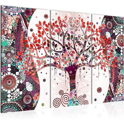 Gustav Klimt Arbre De Vie Peinture Tableau Salon XXL Rose Abstrait Arbre 120 x 80 cm 3 Parties Decoration Murale 004631c - Publicité Gustav Klimt Arbre De Vie Peinture Tableau Salon XXL Rose Abstrait Arbre 120 x 80 cm 3 Parties Decoration Murale 004631c - Publicité