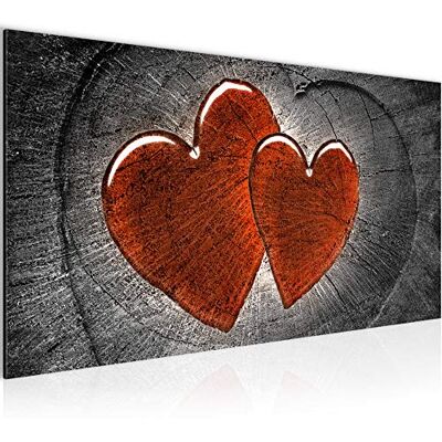 Tableau Decoration Murale Cœur Bois 1 Partie Moderne Toile non tissée Salon Salle Aspect Bois Gris Rouge 104112c - Publicité Tableau Decoration Murale Cœur Bois 1 Partie Moderne Toile non tissée Salon Salle Aspect Bois Gris Rouge 104112c - Publicité