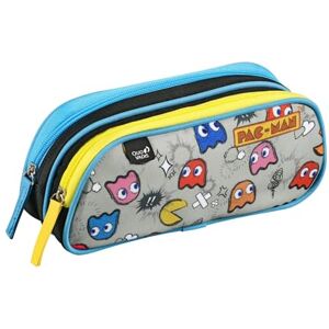 QUO VADIS - Trousse - Rectangle - Pac Man - Multicolore - 10x23x7cm - Toile (Polyester) - 2 Compartiments - Publicité QUO VADIS - Trousse - Rectangle - Pac Man - Multicolore - 10x23x7cm - Toile (Polyester) - 2 Compartiments - Publicité