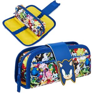 Trousse Sonic The Hedgehog - 2-en-1 avec plusieurs compartiments - Publicité Trousse Sonic The Hedgehog - 2-en-1 avec plusieurs compartiments - Publicité