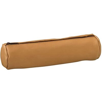 Hamelin Trousse en cuir Cuir naturel beige forme ronde - Publicité Hamelin Trousse en cuir Cuir naturel beige forme ronde - Publicité