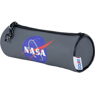 DOHE Trousse Scolaire Ronde Fermeture Éclair, Licence Officielle, Polyester Résistant, 21x7,5x7,5 cm, Matériel Scolaire NASA Gris Gris - Publicité DOHE Trousse Scolaire Ronde Fermeture Éclair, Licence Officielle, Polyester Résistant, 21x7,5x7,5 cm, Matériel Scolaire NASA Gris Gris - Publicité