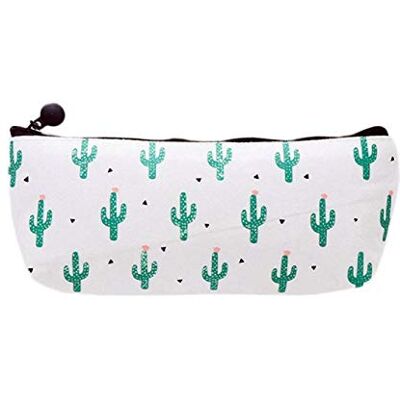 NOVAGO Trousse à crayons, trousse scolaire en coton motif Cactus - Publicité NOVAGO Trousse à crayons, trousse scolaire en coton motif Cactus - Publicité