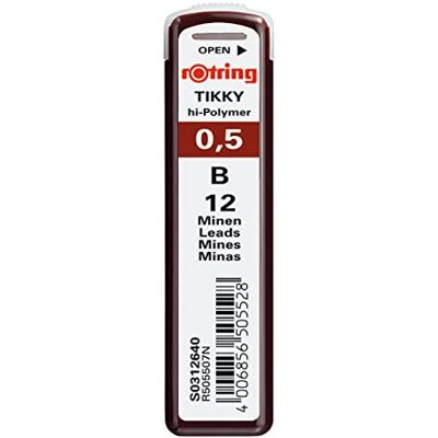 Rotring Recharges de mines fines Hi-Polymer pour porte-mines 0,50 mm, B - Publicité Rotring Recharges de mines fines Hi-Polymer pour porte-mines 0,50 mm, B - Publicité