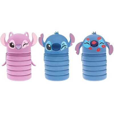 Seven Trousse extensible en silicone Disney Stitch et Angel, Stitch, 7 x 12 cm (chiuso) / 7 x 19 cm (aperto) - Publicité Seven Trousse extensible en silicone Disney Stitch et Angel, Stitch, 7 x 12 cm (chiuso) / 7 x 19 cm (aperto) - Publicité