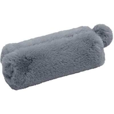 WEDO – 24274009 – Trousse « Moelleuse » – avec Boule de Fourrure – Peluche en Polyester Gris-Bleu - Publicité WEDO – 24274009 – Trousse « Moelleuse » – avec Boule de Fourrure – Peluche en Polyester Gris-Bleu - Publicité
