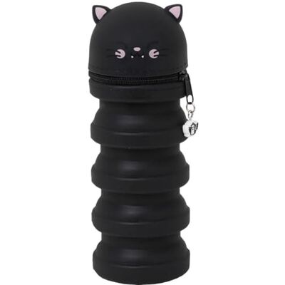 Mr. Wonderful Trousse Extensible en Silicone Chat Noir - Publicité Mr. Wonderful Trousse Extensible en Silicone Chat Noir - Publicité