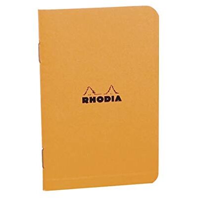 Rhodia 119152C Carnet Piqué Orange ou Black 7,5 x 12 cm Petits carreaux 48p - Publicité Rhodia 119152C Carnet Piqué Orange ou Black 7,5 x 12 cm Petits carreaux 48p - Publicité