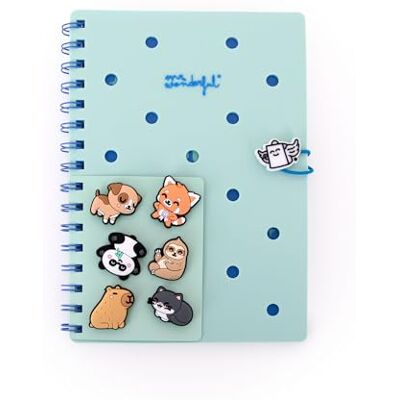 Mr. Wonderful – Set de Cahier A5 avec Charms Papeterie originale – idée cadeau – bureau et école – couverture design – Format A5 – Couleur Vert - Publicité Mr. Wonderful – Set de Cahier A5 avec Charms Papeterie originale – idée cadeau – bureau et école – couverture design – Format A5 – Couleur Vert - Publicité