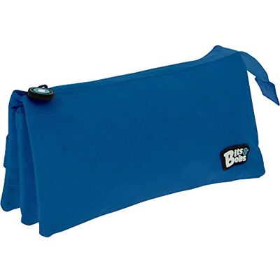 Grafoplás 37545430. Trousse scolaire 3 poches, couleur bleu, 23,5 x 12 x 14 cm, Bits & Bobs - Publicité Grafoplás 37545430. Trousse scolaire 3 poches, couleur bleu, 23,5 x 12 x 14 cm, Bits & Bobs - Publicité
