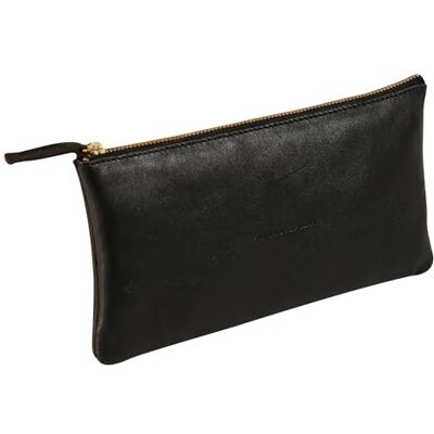 Clairefontaine 102513C Une trousse plate Flying Spirit 22x11 cm, en cuir d'agneau lisse, Noir - Publicité Clairefontaine 102513C Une trousse plate Flying Spirit 22x11 cm, en cuir d'agneau lisse, Noir - Publicité