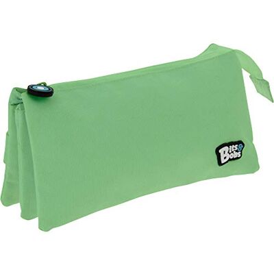 Grafoplás 37545426. Bits & Bobs Trousse scolaire à trois compartiments Vert 23,5 x 12 x 14 cm - Publicité Grafoplás 37545426. Bits & Bobs Trousse scolaire à trois compartiments Vert 23,5 x 12 x 14 cm - Publicité