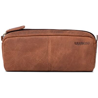 LEABAGS Étui à Crayons en Cuir Véritable Grand Trousse pour Stylos et Crayons Pour le Travail, l'Université et l'École Naturel Brun Clair - Publicité LEABAGS Étui à Crayons en Cuir Véritable Grand Trousse pour Stylos et Crayons Pour le Travail, l'Université et l'École Naturel Brun Clair - Publicité