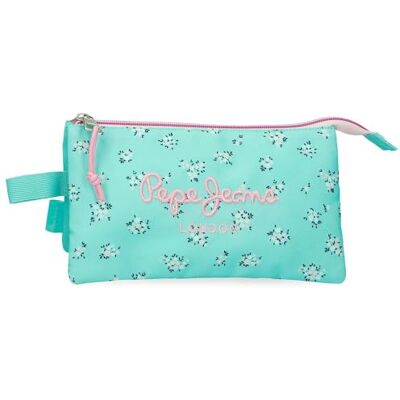 Pepe Jeans Nora Trousse triple bleue 22 x 12 x 5 cm Polyester by Joumma Bags - Publicité Pepe Jeans Nora Trousse triple bleue 22 x 12 x 5 cm Polyester by Joumma Bags - Publicité