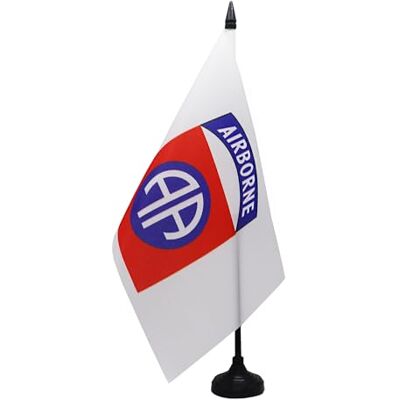 AZ FLAG Drapeau De Table USA Airborne 82e division 21x14 cm Petit Drapeau De L'Armée Américaine De Bureau 100% Polyester Avec Hampe De 25cm Et Socle En Plastique Noir - Publicité AZ FLAG Drapeau De Table USA Airborne 82e division 21x14 cm Petit Drapeau De L'Armée Américaine De Bureau 100% Polyester Avec Hampe De 25cm Et Socle En Plastique Noir - Publicité