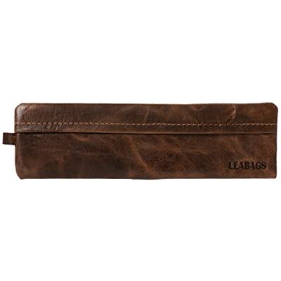 LEABAGS Trousse en Cuir véritable pour Travail, université, école, Trousse à Crayons, étui en Cuir, Taille S & L, Vintage Cognac, L, Décontracté - Publicité LEABAGS Trousse en Cuir véritable pour Travail, université, école, Trousse à Crayons, étui en Cuir, Taille S & L, Vintage Cognac, L, Décontracté - Publicité